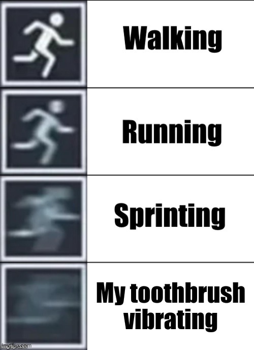 Very Fast | My toothbrush vibrating | image tagged in very fast | made w/ Imgflip meme maker