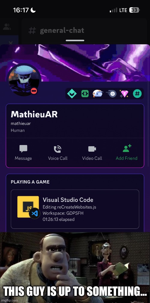 Still waiting for GDPSFH To go back up | THIS GUY IS UP TO SOMETHING… | image tagged in those chickens are up to something | made w/ Imgflip meme maker