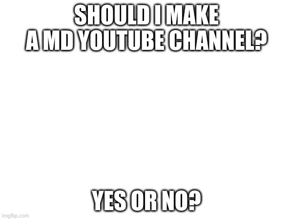 Feel free to ask any questions in comments. | SHOULD I MAKE A MD YOUTUBE CHANNEL? YES OR NO? | image tagged in murder drones | made w/ Imgflip meme maker