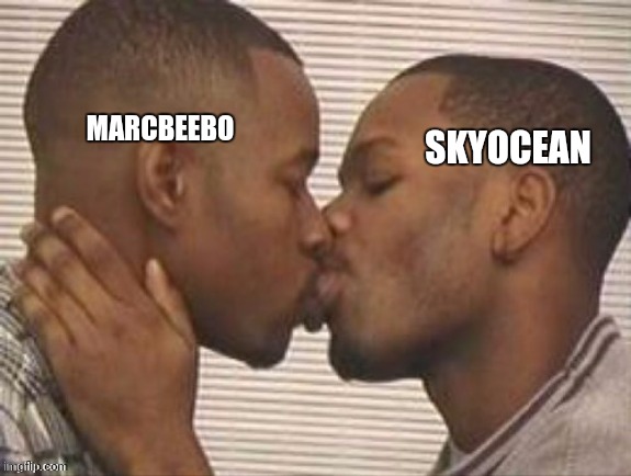 MarcBeebo is a Sky simp | SKYOCEAN; MARCBEEBO | image tagged in marcbeebo,x,skyocean,bro im out of here | made w/ Imgflip meme maker