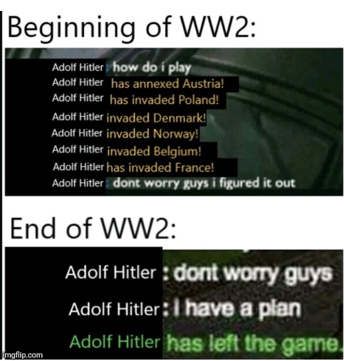 Accurate historical meme | image tagged in adolf hitler | made w/ Imgflip meme maker