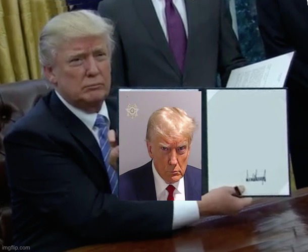 Epic title: Trumpscare | image tagged in memes,trump bill signing | made w/ Imgflip meme maker