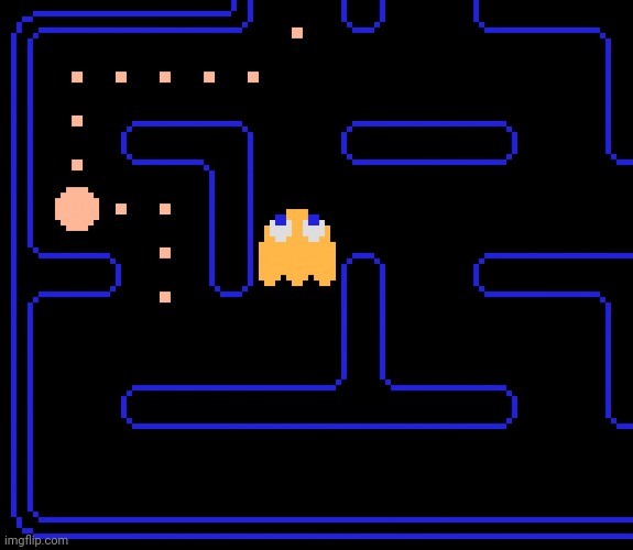 PAC-MAN Clyde | image tagged in pac-man clyde | made w/ Imgflip meme maker