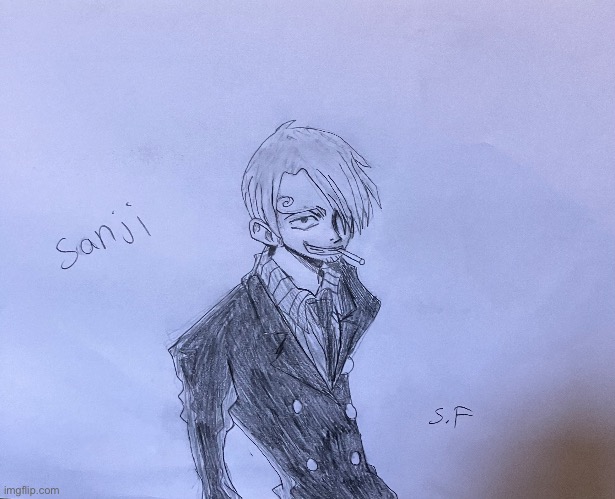 A drawing I did of Sanji (from one piece) | image tagged in drawings,cool,wow | made w/ Imgflip meme maker