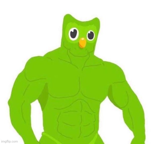 Buffed Duolingo | image tagged in buffed duolingo | made w/ Imgflip meme maker