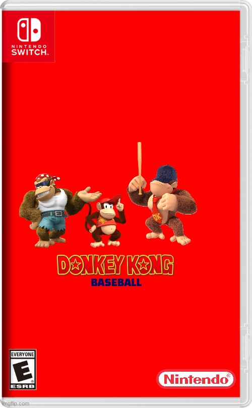 donkey kong baseball | BASEBALL | image tagged in nintendo switch,donkey kong,baseball,sports,fake | made w/ Imgflip meme maker