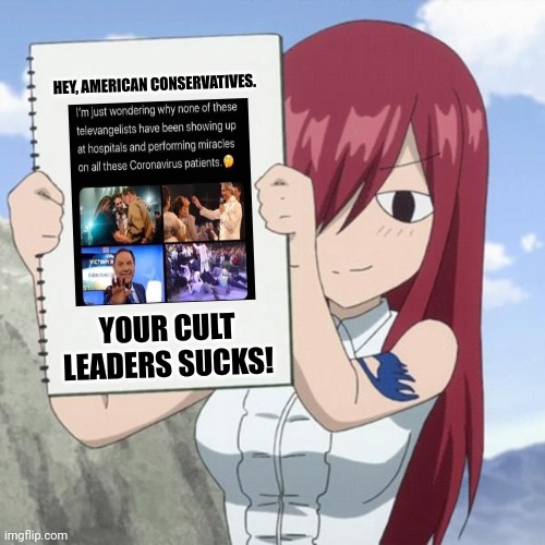 you waifu/husbando suck | HEY, AMERICAN CONSERVATIVES. YOUR CULT LEADERS SUCKS! | image tagged in memes,christ,cult | made w/ Imgflip meme maker