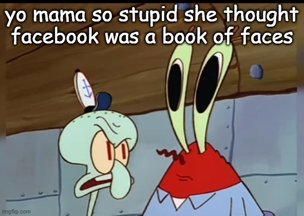 what | yo mama so stupid she thought facebook was a book of faces | image tagged in what | made w/ Imgflip meme maker