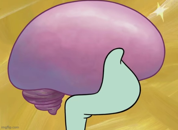 Squidward Smooth Brain | image tagged in squidward smooth brain | made w/ Imgflip meme maker
