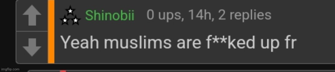 y'all kept asking, this is just one of the tons of racist/Islamophobic comments he posted... | image tagged in shinobii,is racist,kill yourself,asshole | made w/ Imgflip meme maker