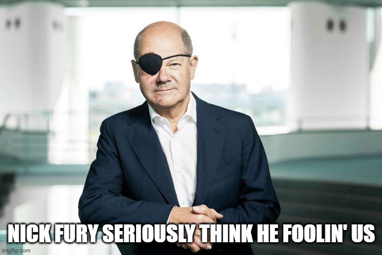 Furyous Disguise | NICK FURY SERIOUSLY THINK HE FOOLIN' US | image tagged in nick fury | made w/ Imgflip meme maker