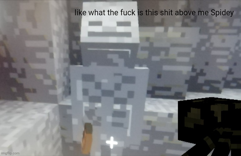 Like what the fuq is this sheet above me spidey Blank Meme Template