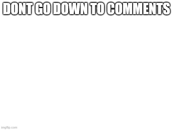 DONT GO DOWN TO COMMENTS | made w/ Imgflip meme maker