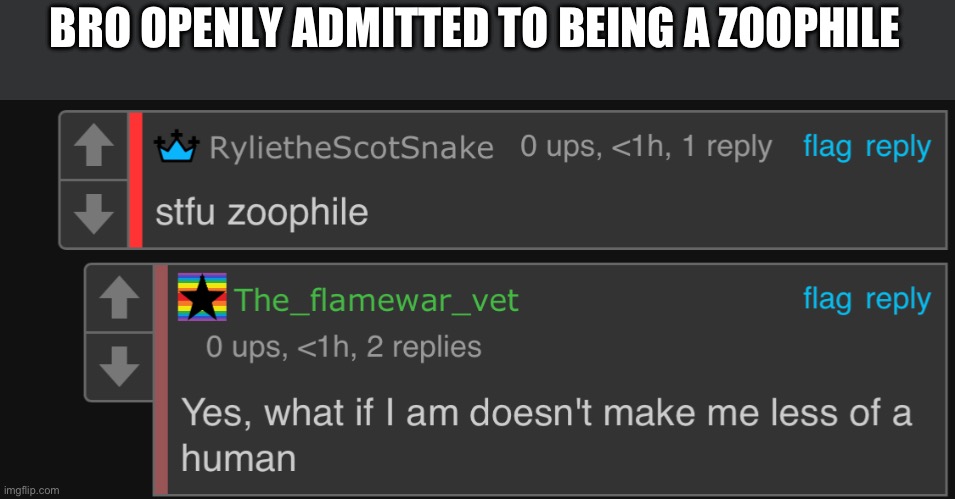 BRO OPENLY ADMITTED TO BEING A ZOOPHILE | made w/ Imgflip meme maker