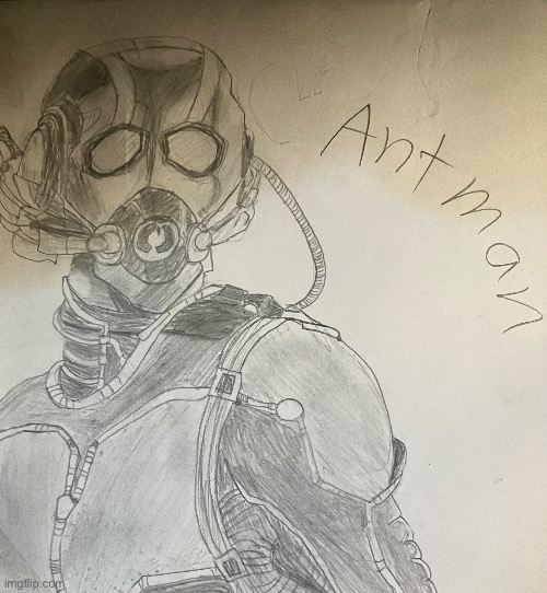 I drew Antman. It’s a pretty old drawing | image tagged in avengers,drawings | made w/ Imgflip meme maker