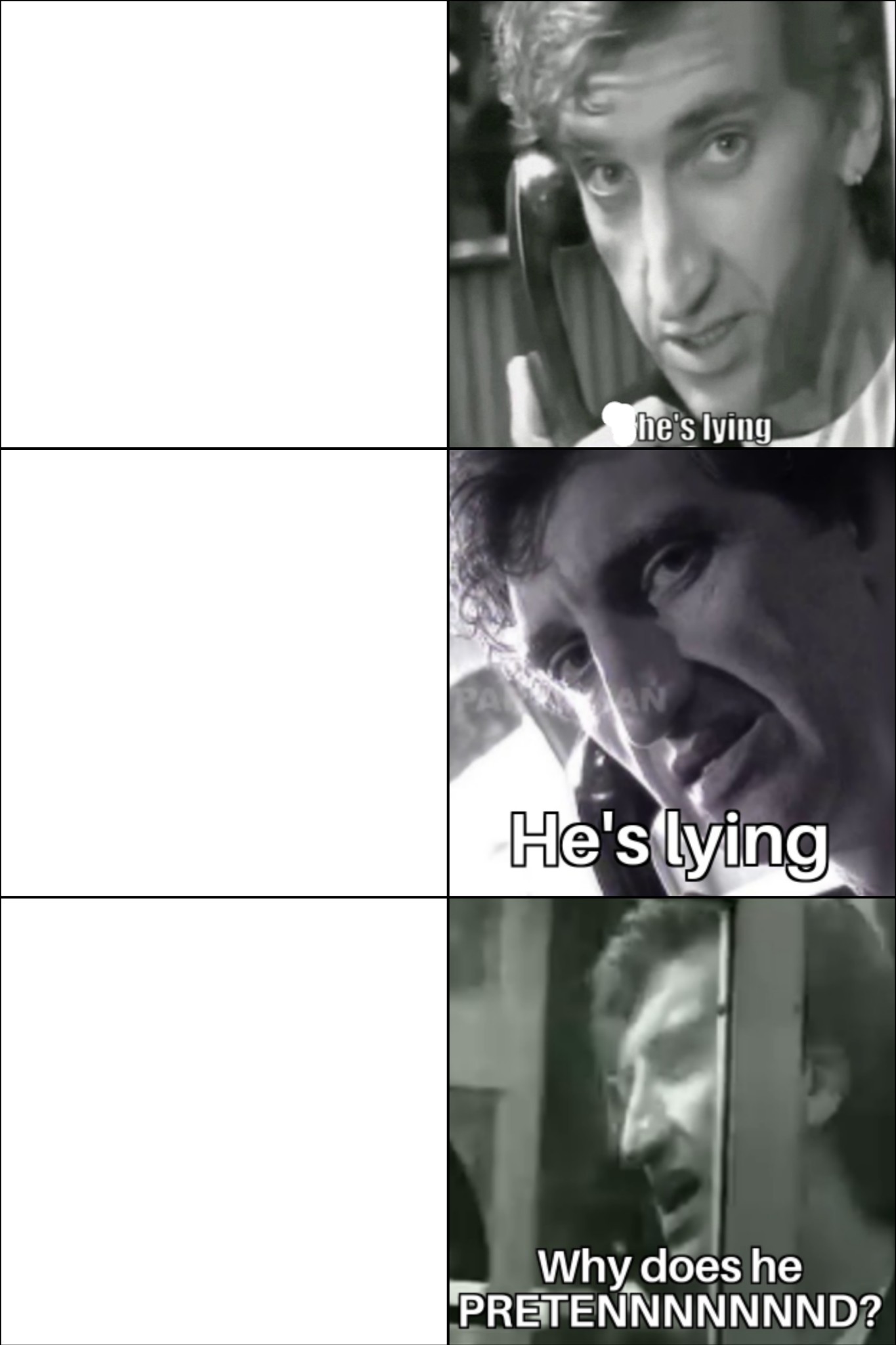 Jimmy Nail Lying Blank Meme Template