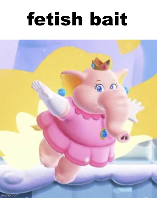 elephant peach in a nutshell | fetish bait | made w/ Imgflip meme maker