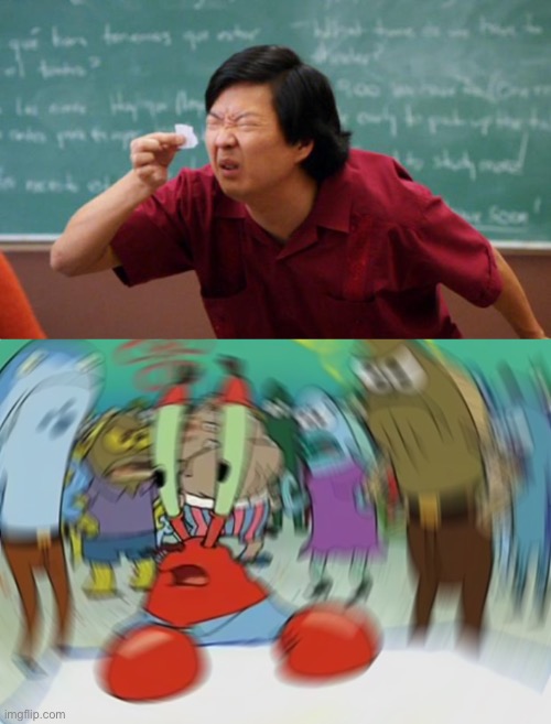 image tagged in tiny piece of paper,memes,mr krabs blur meme | made w/ Imgflip meme maker