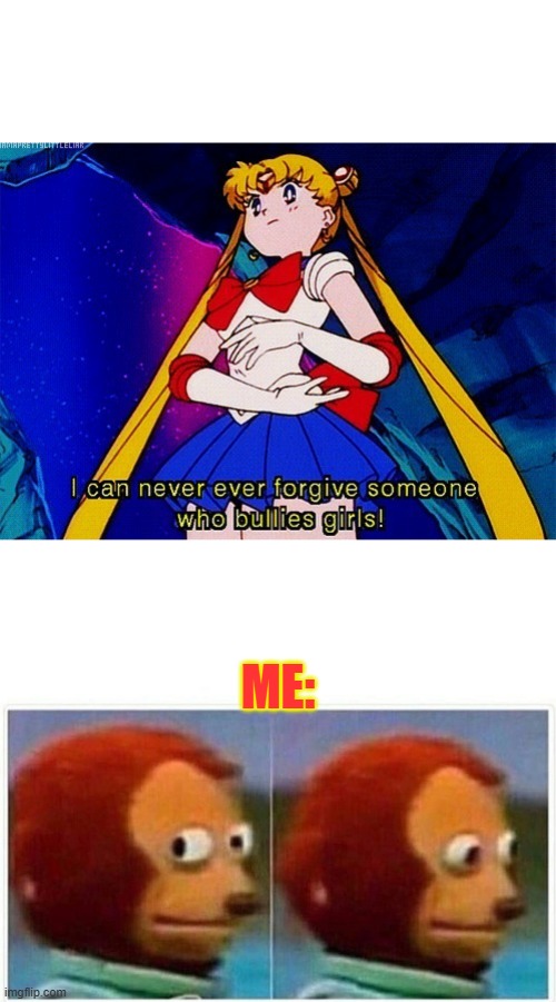 Help | ME: | image tagged in sailor moon,memes | made w/ Imgflip meme maker