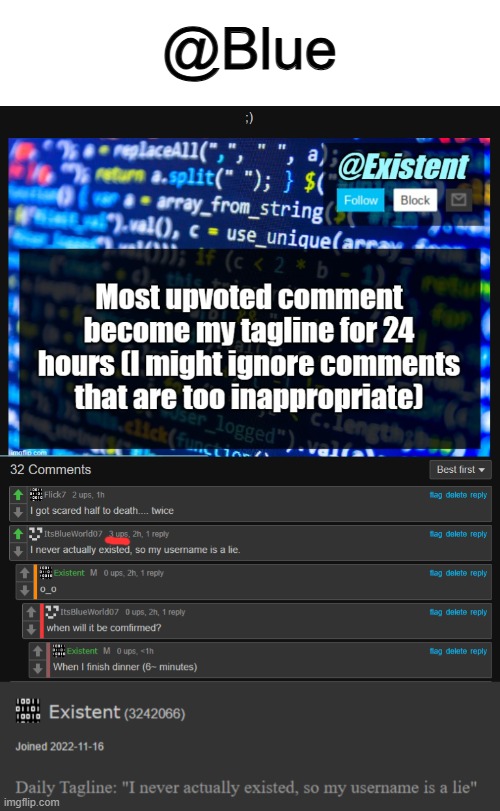 ... | @Blue | made w/ Imgflip meme maker