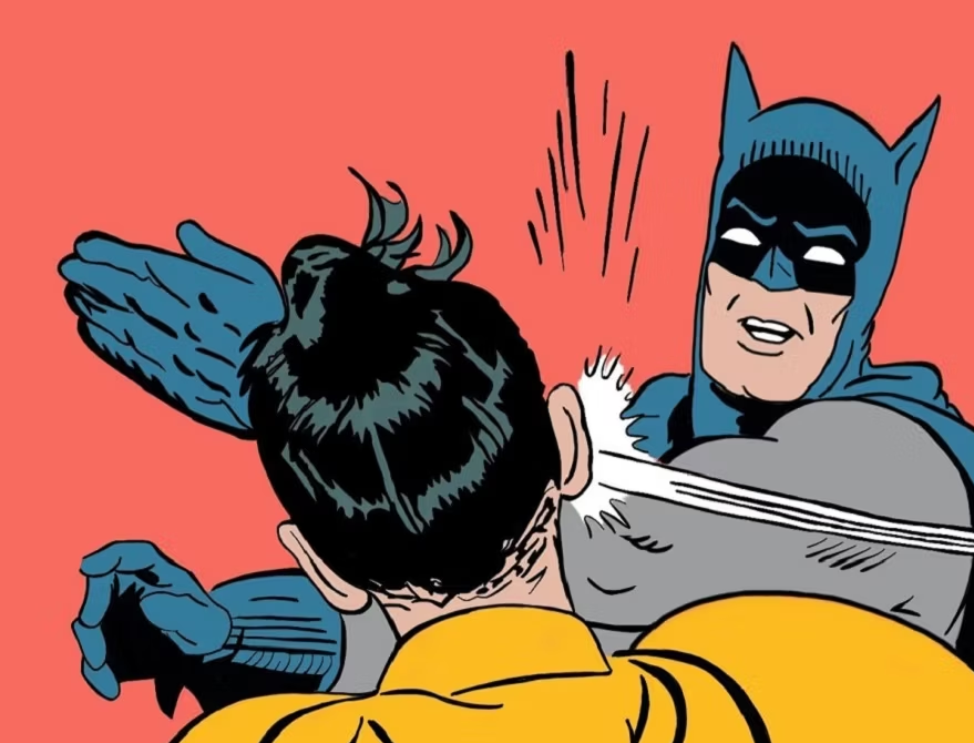 High Quality batman hits robin Blank Meme Template