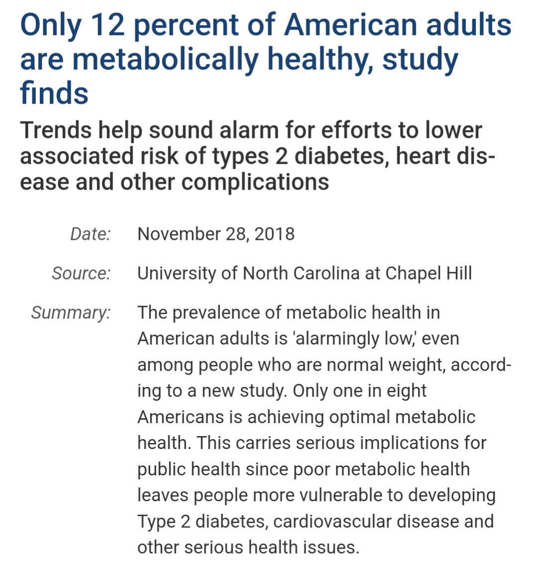 Only 12 percent of American adults are metabolically healthy, st Blank Meme Template