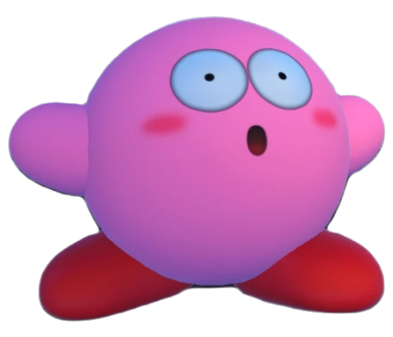 High Quality Kirby (shocked face) Blank Meme Template