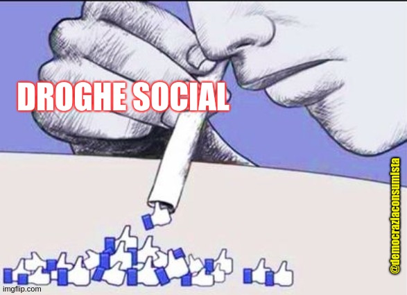 social addiction | DROGHE SOCIAL; @democraziaconsumista | image tagged in facebook,cocaine,coffee addict,drug addiction | made w/ Imgflip meme maker