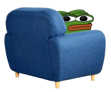 High Quality Peepo armchair Blank Meme Template