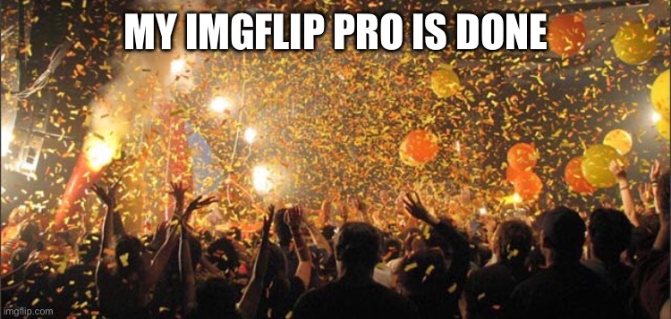 Yay | MY IMGFLIP PRO IS DONE | image tagged in celebrate | made w/ Imgflip meme maker