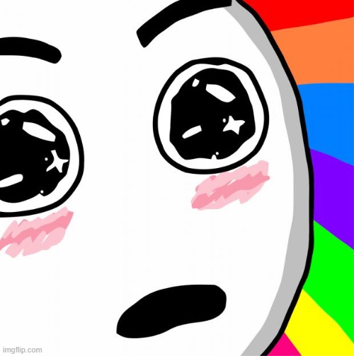 surprised rainbow face | image tagged in surprised rainbow face | made w/ Imgflip meme maker