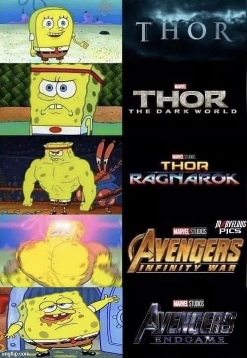 hahahahaha | image tagged in memes,marvel,thor,spongebob,oh wow are you actually reading these tags | made w/ Imgflip meme maker