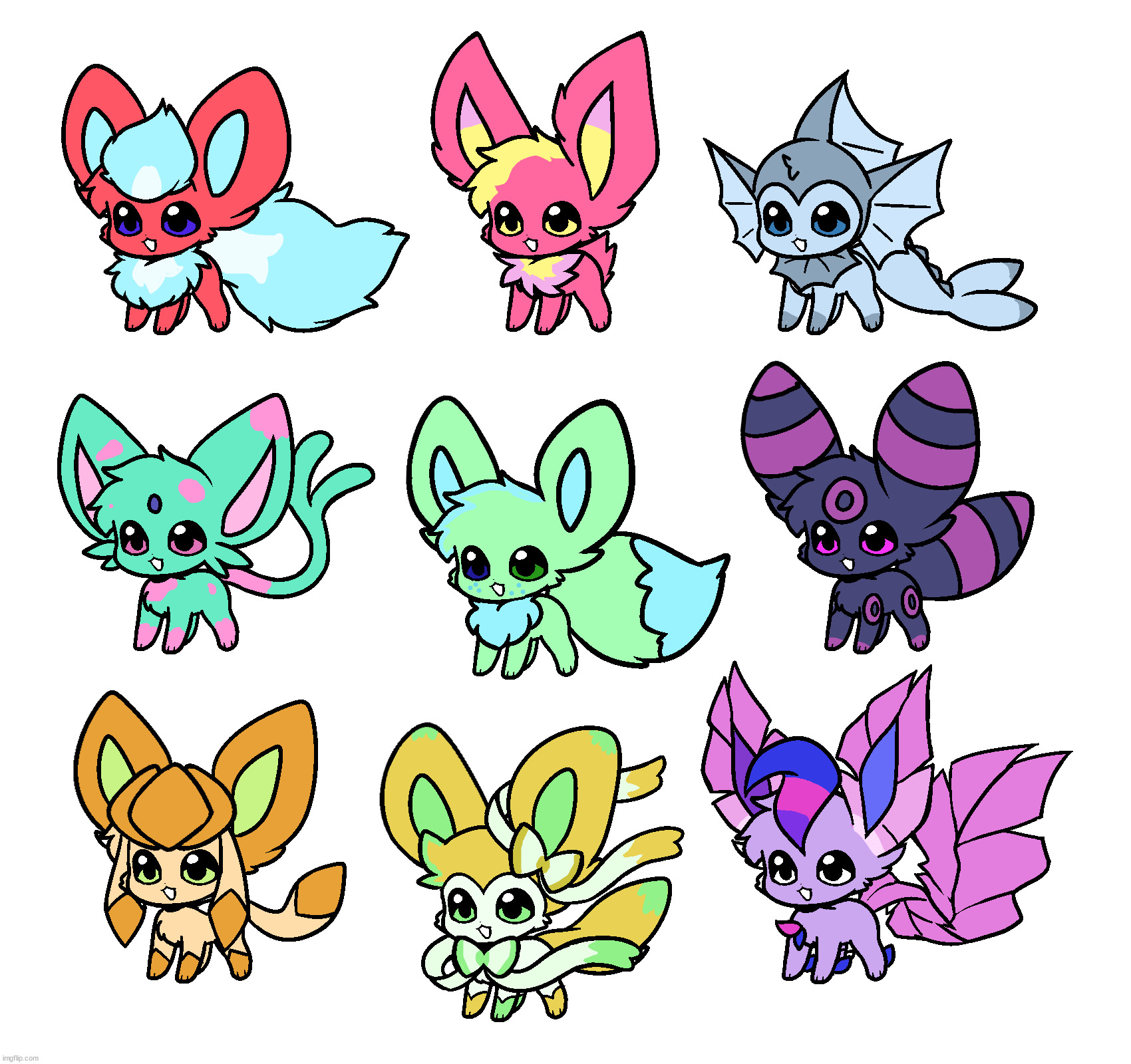 finally finished these adopts! cants wait to get to 1k points! | made w/ Imgflip meme maker