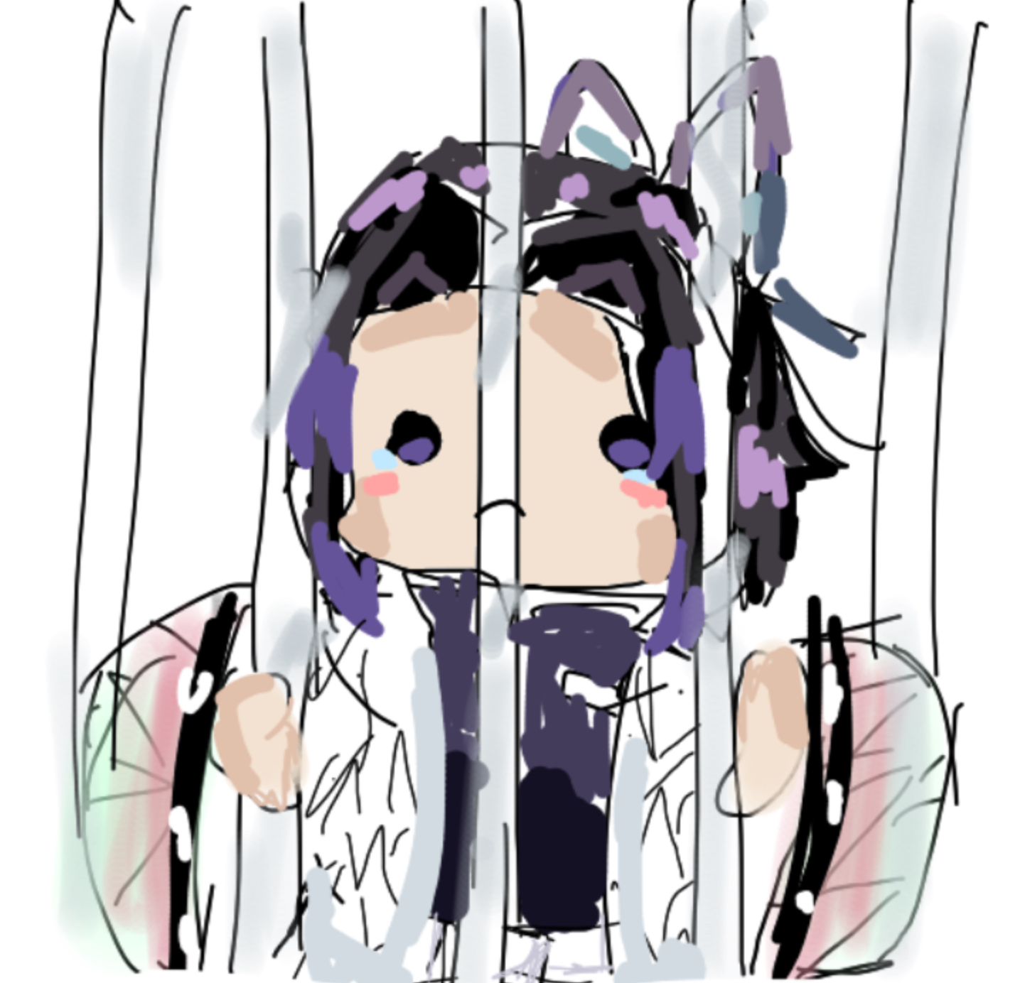 Shinobu in jail Blank Meme Template
