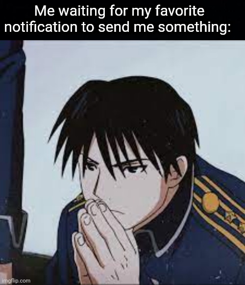 Me waiting for my favorite notification to send me something: | image tagged in black background,mustang | made w/ Imgflip meme maker