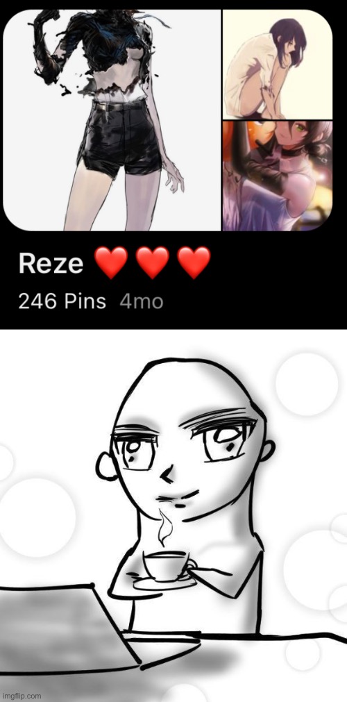 I may or may not like reze | image tagged in the superior being | made w/ Imgflip meme maker