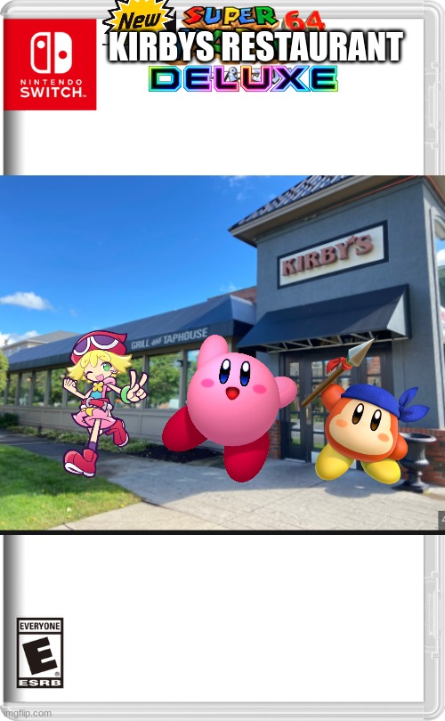 Nintendo Switch | KIRBYS RESTAURANT | image tagged in nintendo switch | made w/ Imgflip meme maker