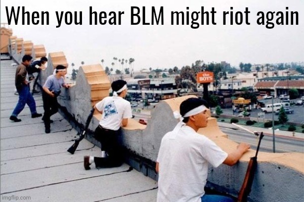 Not in my neighborhood. | When you hear BLM might riot again | image tagged in memes | made w/ Imgflip meme maker