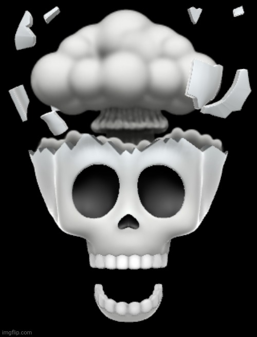 shocked brain explode skull emoji (iphone) | image tagged in shocked brain explode skull emoji iphone | made w/ Imgflip meme maker
