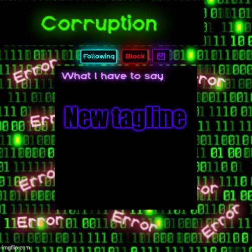 Baguette | New tagline | image tagged in corruption 2 | made w/ Imgflip meme maker