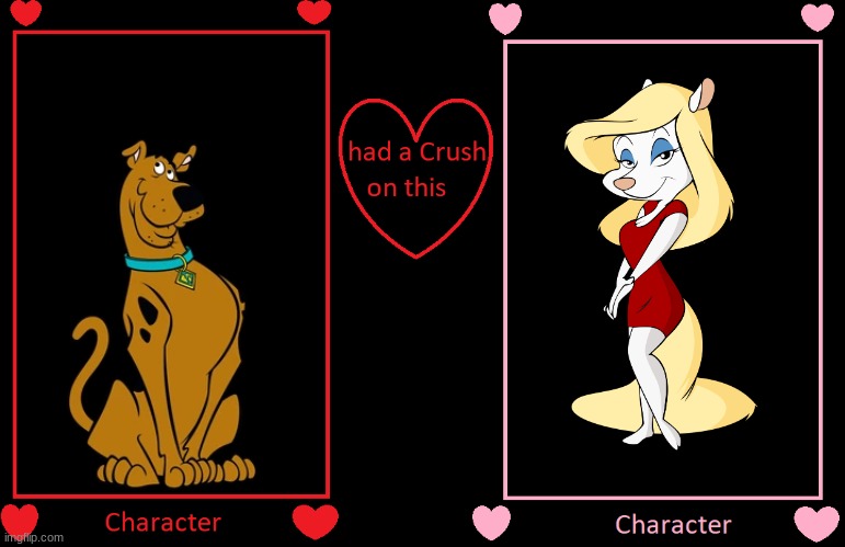 if scooby had a crush on minerva mink | image tagged in what if this character had a crush on this person,warner bros,shipping | made w/ Imgflip meme maker