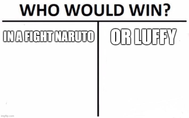 Who would win in a fight between Luffy vs Naruto?