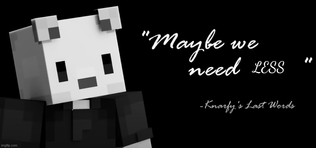 mabey we need more | LESS | image tagged in mabey we need more | made w/ Imgflip meme maker