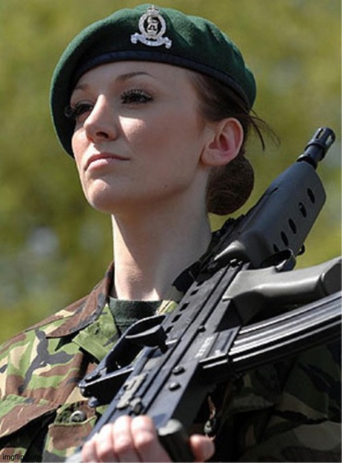 Female Soldier | image tagged in female soldier | made w/ Imgflip meme maker