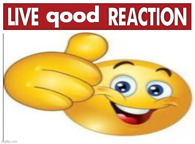 Live reaction | qood | image tagged in live reaction | made w/ Imgflip meme maker