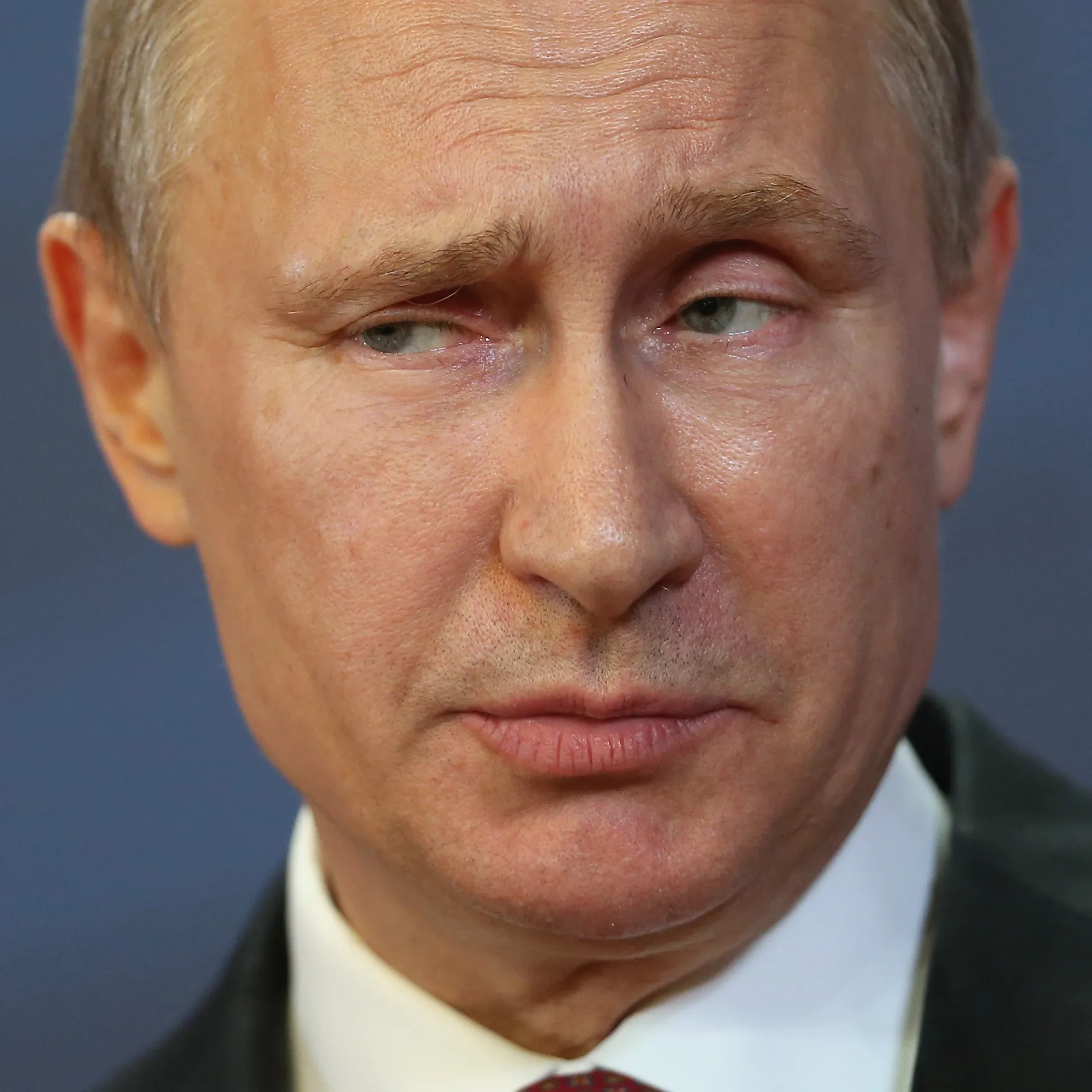Vladimir Putin eyebrow raise curious look Blank Meme Template