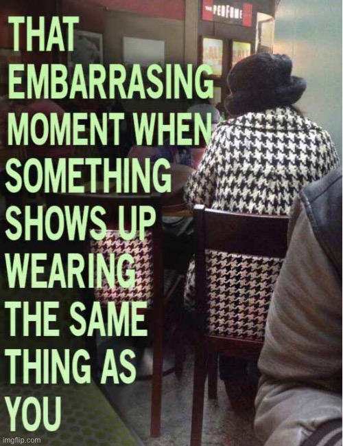 so awkward | image tagged in funny,meme,wearing the same thing | made w/ Imgflip meme maker