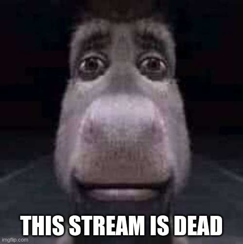 yep | THIS STREAM IS DEAD | image tagged in donkey staring | made w/ Imgflip meme maker