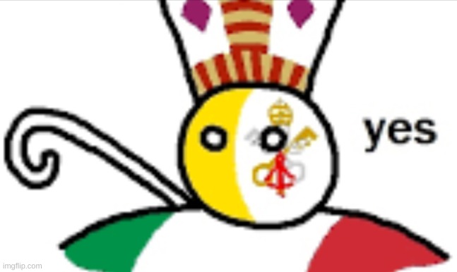 the only countryball image I have unsubmitted, not really a meme | image tagged in vatican city countryballs | made w/ Imgflip meme maker