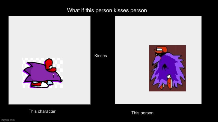 i made a blursed ship with snick in it, yay | image tagged in what if this person kisses character,pizza tower,blursed,snickers | made w/ Imgflip meme maker